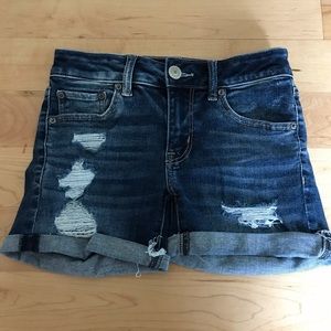 american eagle dark wash geans